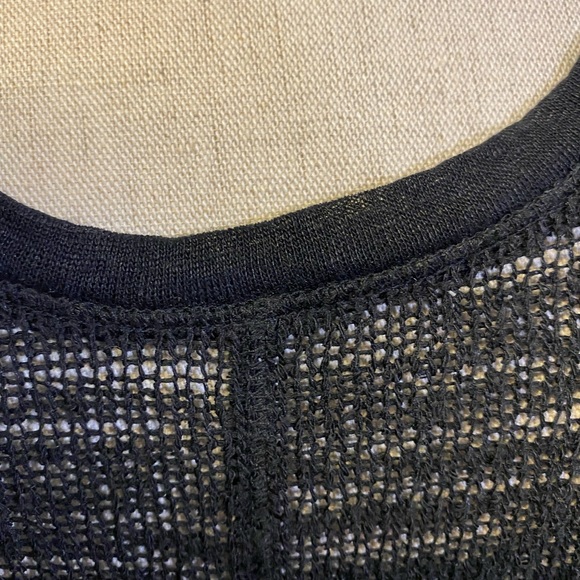 Sanctuary Black Knit Sleeveless Top w Mesh Back w Button Closure. Size S - Picture 2 of 12
